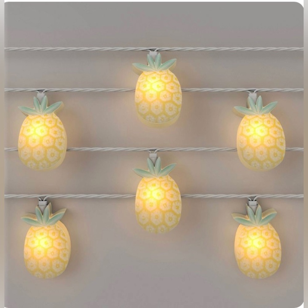 NWT 2 sets pineapple indoor outdoor string lights